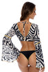 Luli Fama All The Skins Bell Sleeve Crop Top